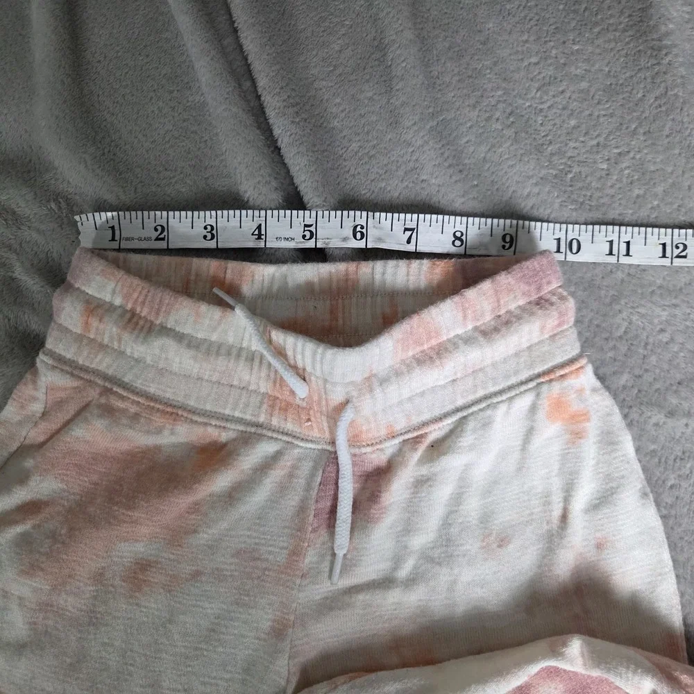 Old Navy Girls Size Small Drawstring Pull On Fleece Jogger Pants Peach Tie Dye